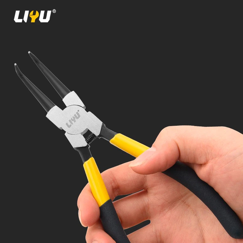 Circlip Pliers For Internal And External Dual-purpose Industrial Grade Card Yellow Pliers Set Card Spring Pliers Open Expansion Pliers 175mm*4pcs price